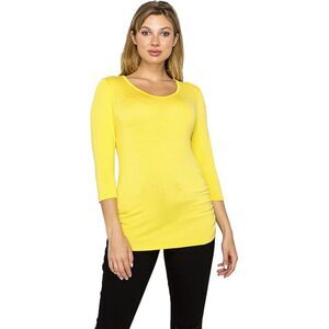 H By Halston Tunic Size 3X Essential Boatneck Yellow